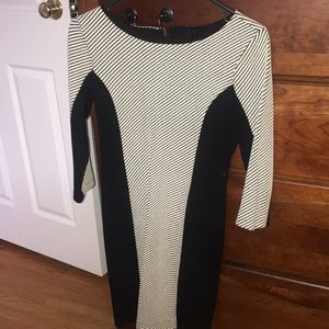 Banana republic black and white dress